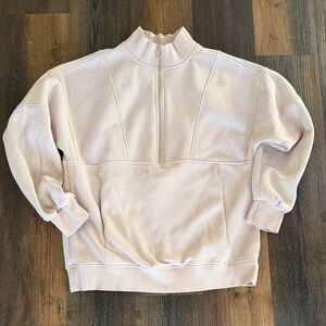Cream Quarter-Zip Pullover women’s